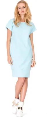 Immagine prodotto di Damen Kleid klassisch elegant Sommer Mini-Kleid, Babyblau/S/36