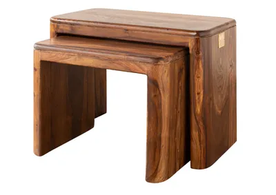 Image de MASSIVMOEBEL24 | Table d'appoint 59x30 Palissandre ciré Noisette TORONTO #244