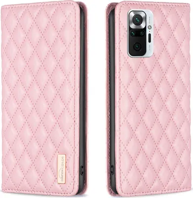 Obrázek produktu pro Redmi Note 10 Pro Case, elegantní kožené flipové pouzdro ve stylu knihy se stojánkem pro Xiaomi Redmi Note 10 Pro / 10 Pro Max Pink