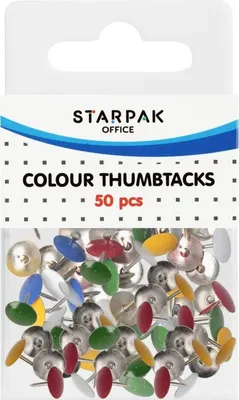 Obrázek produktu pro Kovové kolíčky barevné 50ks pouzdro STARPAK 540315