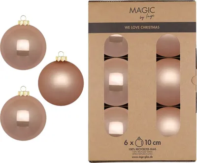 Produktbild von Weihnachtskugeln Glas 10cm 6 Stück - Golden Sesame
