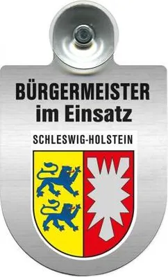 Produktbild von Einsatzschild Windschutzscheibe incl. Saugnapf - Bürgermeister im Einsatz - 309395 - incl. Regionen nach Wahl Color - Region Schleswig-Holstein