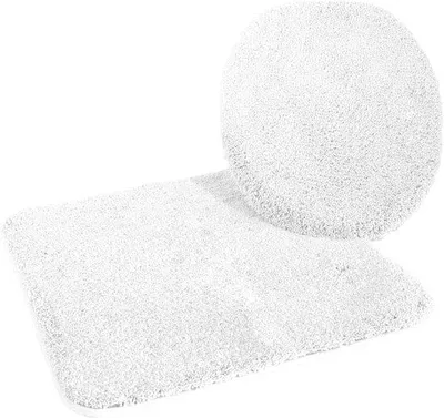 Produktbild von Kinzler hochwertiges Mikrofaser Badematten-Set 2-tlg, Farbe Weiß