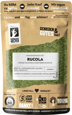 Produktbild von Rucola, gerebelt, für Dips, Salat-Dressings & Marinaden, 30g