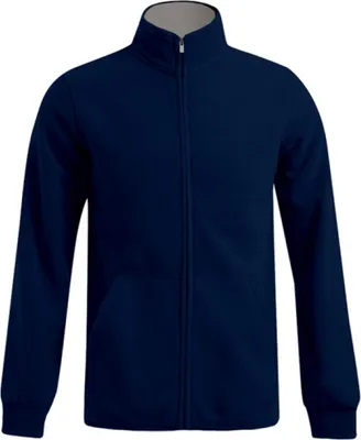 Produktbild von Doppel-Fleece Jacke Herren, Marineblau-Hellgrau, XL