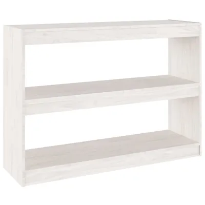 Obrázek produktu pro vidaXL Regálová knihovna Room Divider White 100x30x71,5 cm Masivní borovicové dřevo