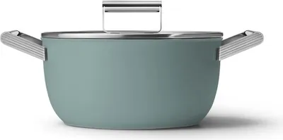 Image de Faitout vert émeraude mat 24cm + couvercle - Smeg - CSF2412EGM -