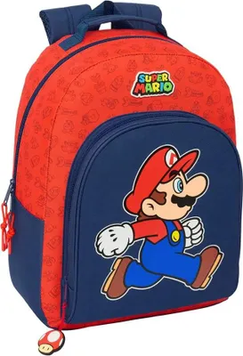Zdjęcie produktu dla Plecak Safta Super Mario, pojemność 20,10 litra, wymiary 27x33x10 cm, kolor pomarańczowy. Dziecięcy plecak, kolor pomarańczowy, uniwersalny rozmiar