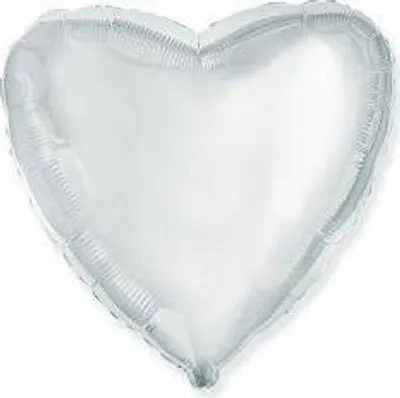 Immagine prodotto di Pallone in foil cuore argento, 45 cm, Flexmetal