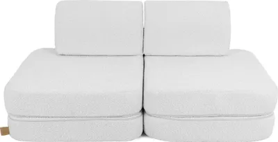 Produktbild von Sofa für Kinderzimmer - Spielsofa für Kinder, Kindersofa Pocket Sofa Basic, Boucle, Weiß