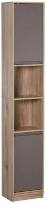 Produktbild von HOMCOM Badezimmerschrank Badezimmerregal mit 2 Türschränke 2 offenen Regalen