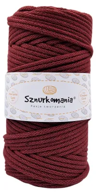 Zdjęcie produktu dla Sznurek bawełniany z rdzeniem 5 mm 100 m, przędza do makramy, sznurek do makramy, sznurek szydełkowy, sznurek do makramy, przędza naturalna, sznurek 5 mm, dzianinowy sznurek bawełniany, ręka