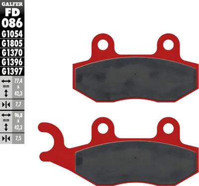 Zdjęcie produktu dla Klocki hamulcowe Galfer FD086G1805 półmetaliczne OFFROAD / TRIAL tył