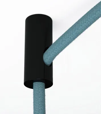 Image de Creative Cables Crochet de plafond Pour Câbles Électriques Gainés de Tissu Avec Bouchon Argent Argent One Size