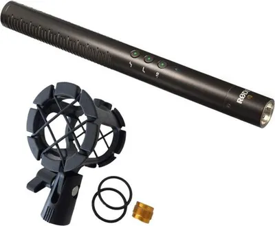 Produktbild von Rode NTG-4 Richtmikrofon mit Mikrofon-Halterung