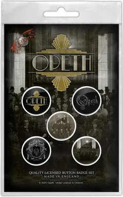 Image de Opeth - Badge "The Last Will And Testament" pack de 5 - Plastique, métal RO13309 (Taille unique) (Noir/Blanc/Or)