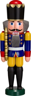 Produktbild von König blau (29cm) Nussknacker von Seiffener Volkskunst