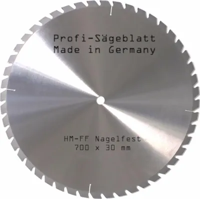 Produktbild von Hartmetall Sägeblatt 700 x 30 mmØ NAGELFEST Z = 48 FF HM KreissägeblattTischkreissägeblatt, Brennholzsägeblatt  für Al-Ko/BGU/Elektra-Beckum/Güde/Haffner/Kienesberger/Lutz/Mafell/Posch/Scheppach/Widl