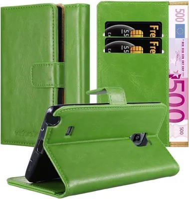 Immagine prodotto di Cadorabo cover per Samsung Galaxy NOTE EDGE cover protettiva in verde cellulare cover libro case case case lusso
