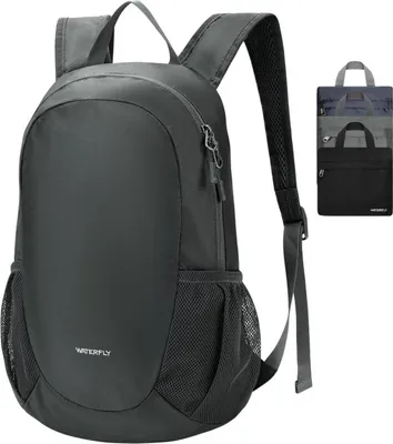 Immagine prodotto di Zaino da trekking ultraleggero pieghevole 18L per viaggi sportivi all'aperto - grigio scuro