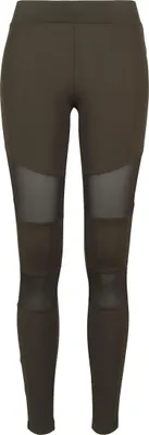 Obrázek produktu pro Dámské leginy Urban Classics Ladies Tech Mesh Leggings dark olive - 5XL