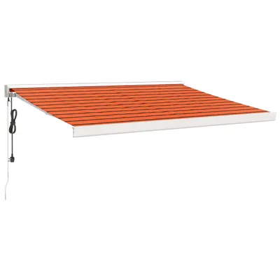 Produktbild von vidaXL Markise Einziehbar Orange und Braun 3x2,5 m Stoff und Aluminium