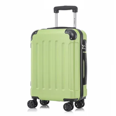 Produktbild von Koffer Trolley ReisekofferSuitcase, Rollkoffer Handgepäck ,mit 4 Rollen360°, Hartschalenreisekoffer, Zahlenschloss, Weicher Gummigriff(XL,Früchte Grün