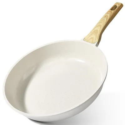 Immagine prodotto di Padella antiaderente per induzione, bianca, 24 cm, con rivestimento in granito