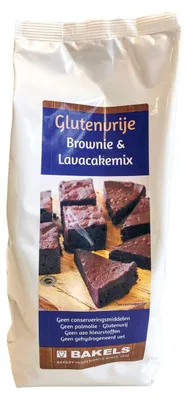 Obrázok produktu pre Bakels Brownie-Lavacake Mix Bezlepkový 1000g – Šťavnaté brownies bez lepku