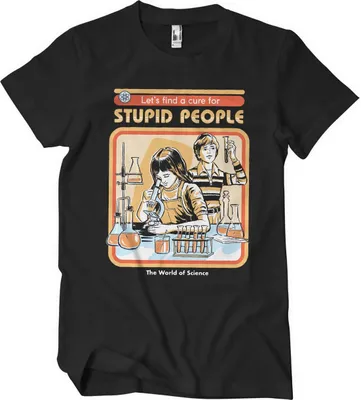 Produktbild von Cure For Stupid People T-Shirt - X-Large - Black