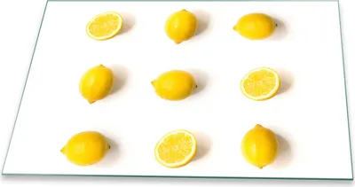 Produktbild von Herdabdeckplatte Glaskeramikkochfeld-Abdeckung Spritzschutz Glas Universal 80x52 Obst Gelb