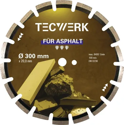 Produktbild von Tecwerk Diamanttrennscheibe ASPHALT Segmentbreite 40 mm  - 1 Stk.