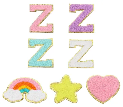 Produktbild von Selbstklebende Chenille Buchstaben - Zum Aufbügeln - 7 Stück - Letter-Z