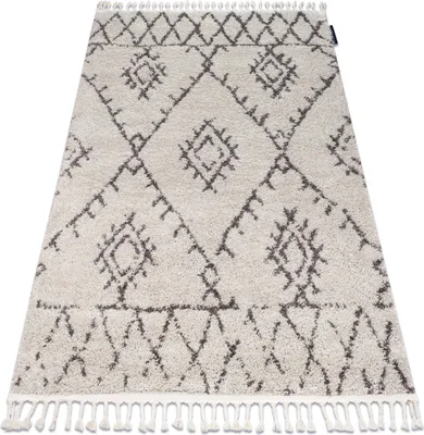 Zdjęcie produktu dla Dywan BERBER FEZ G0535 krem / brąz Frędzle berberyjski marokański shaggy beżowy 120x170 cm