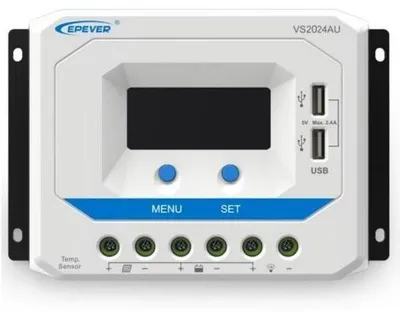 Immagine prodotto di GWL/ELERIX EPEVER VS2024AU Regolatore solare PWM 12/24 V, 20 A, USB, ingresso 50 V