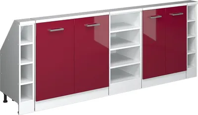 Produktbild von Dachschrägenschrank-Set Vicco Rion Rot Hochglanz 5er Set, Model 56058