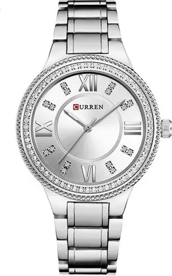Produktbild von CURREN Crystal Damenuhr - Elegante Silberne Uhr für jeden Anlass KP6192
