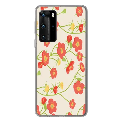 Produktbild von MuchoWow® Handyhülle Schutzhülle Hülle für Huawei P40 Pro Blume - Feldblumen - Muster Silikon Softcase Handy Hülle - Schutz