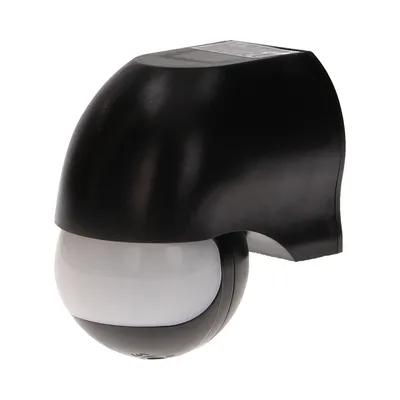 Image de Détecteur de mouvement 180 degrés réglage vertical et horizontal IP44 1200W noir