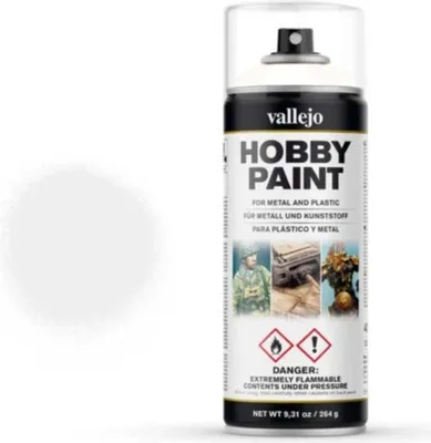 Produktbild von Vallejo 28.010, Basislackgrundierung, Kunststoff, Fertig gemischt, Kunststoff, Weiß, Lösungsmittelbasiert