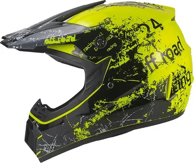 Produktbild von Crosshelm Helm Kinderhelm Motorradhelm Motocross Motorrad Racing gelb Größe S