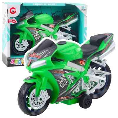 Produktbild von Lean Toys Racing Motorrad Racer Drive Lights Sounds Grün