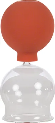 Produktbild von Schröpfglas mit Ball 6,5 cm, Schröpfgläser mit Saugball, medizinisch Schröpfen