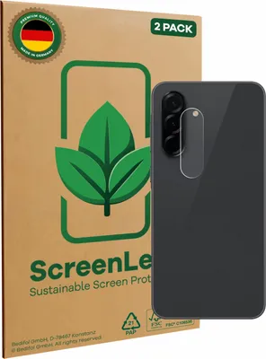 Produktbild von 2x ScreenLeaf Schutzfolie für Samsung Galaxy A36 5G (NUR Kameraschutz) nachhaltiger Displayschutz Display Schutz Folie Klar Transparent
