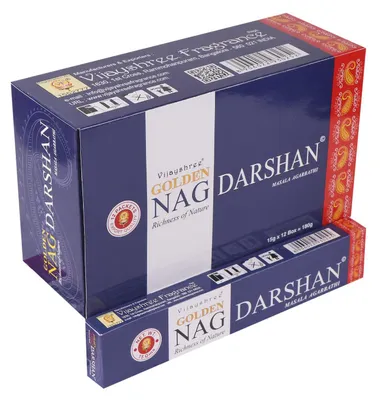 Produktbild von Vijayshree Räucherstäbchen "Golden Nag Darshan" 15gr.