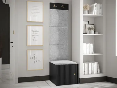 Obrázek produktu pro Stěna do předsíně LURDES 4 - černá / šedá