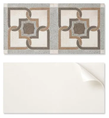 Immagine prodotto di Pannello in vinile autoadesivo con motivo decorativo per il soggiorno, dimensioni 120 x 60 cm, motivo geometrico a piastrelle