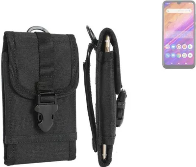 Produktbild von K-S-Trade Holster Handy Hülle kompatibel mit BLU J6S Holster Handytasche Gürtel Tasche Schutz Hülle Robust Outdoor schwarz