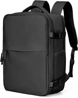 Produktbild von Somstyle Handgepäckstasche - 45 x 31 x 20 cm - Reisetasche - Wochenendtasche - Reiserucksack - Schwarz