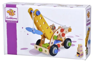 Productafbeelding van 100039022 Constructiekraan, 70-delig houten speelgoedbouwset. 4 verschillende modelvarianten. Houten bouwkist, ontwikkelingsspeelgoed, geschikt voor kinderen vanaf 3 jaar